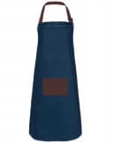 Fartuchy.pl Kochschürze JEANS Blau mit Tasche - Gastronomie-Kellnerschürze Bild 1
