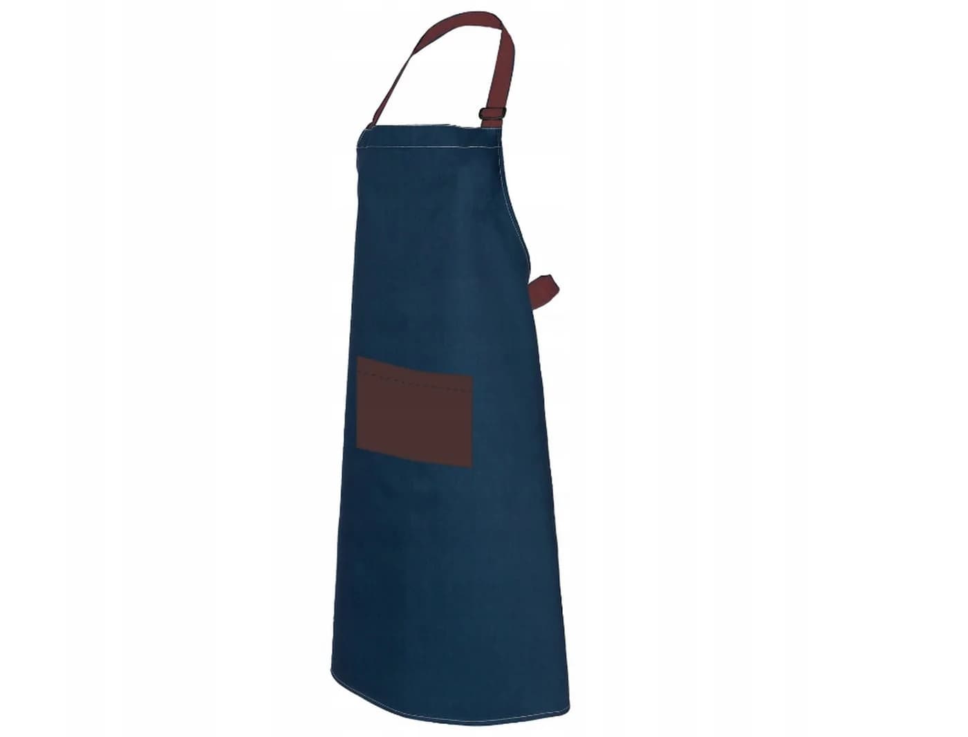 Fartuchy.pl Kochschürze JEANS Blau mit Tasche - Gastronomie-Kellnerschürze - Bild 2