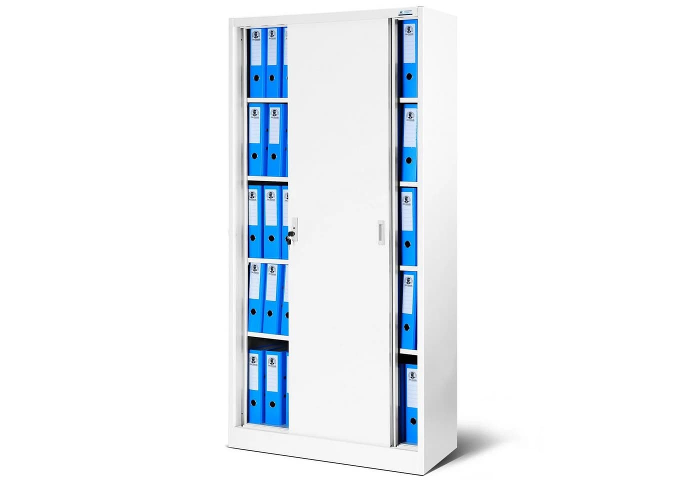 Jan Nowak Aktenschrank KUBA Schiebetüren 90 cm Weiß - Bild 2