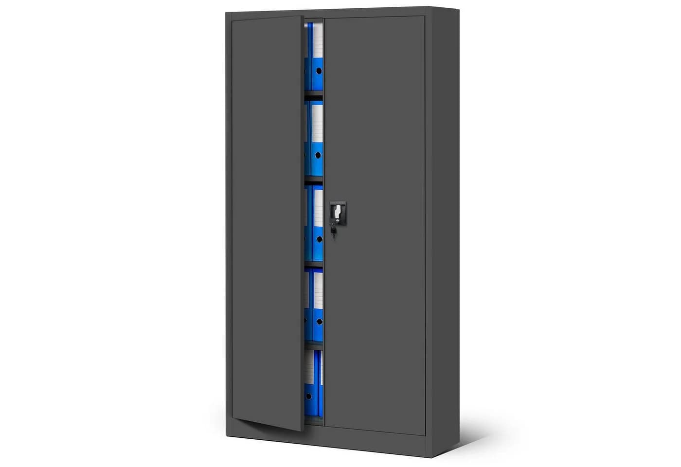 Jan Nowak Aktenschrank Metall 90 cm Anthrazit mit 4 Böden - Bild 2