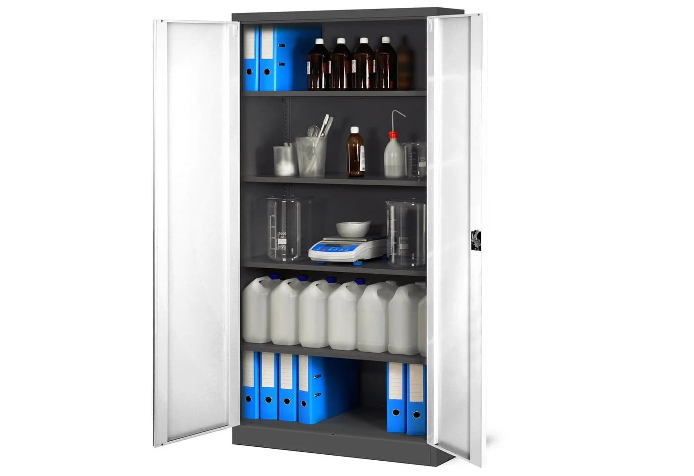 Jan Nowak Aktenschrank Metall 90 cm Anthrazit-Weiß - Bild 2