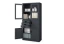 Jan Nowak Aktenschrank Metall mit Tresor und Glasvitrine Anthrazit Bild 1