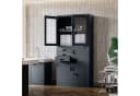 Jan Nowak Aktenschrank Metall mit Tresor und Glasvitrine Anthrazit Bild 4