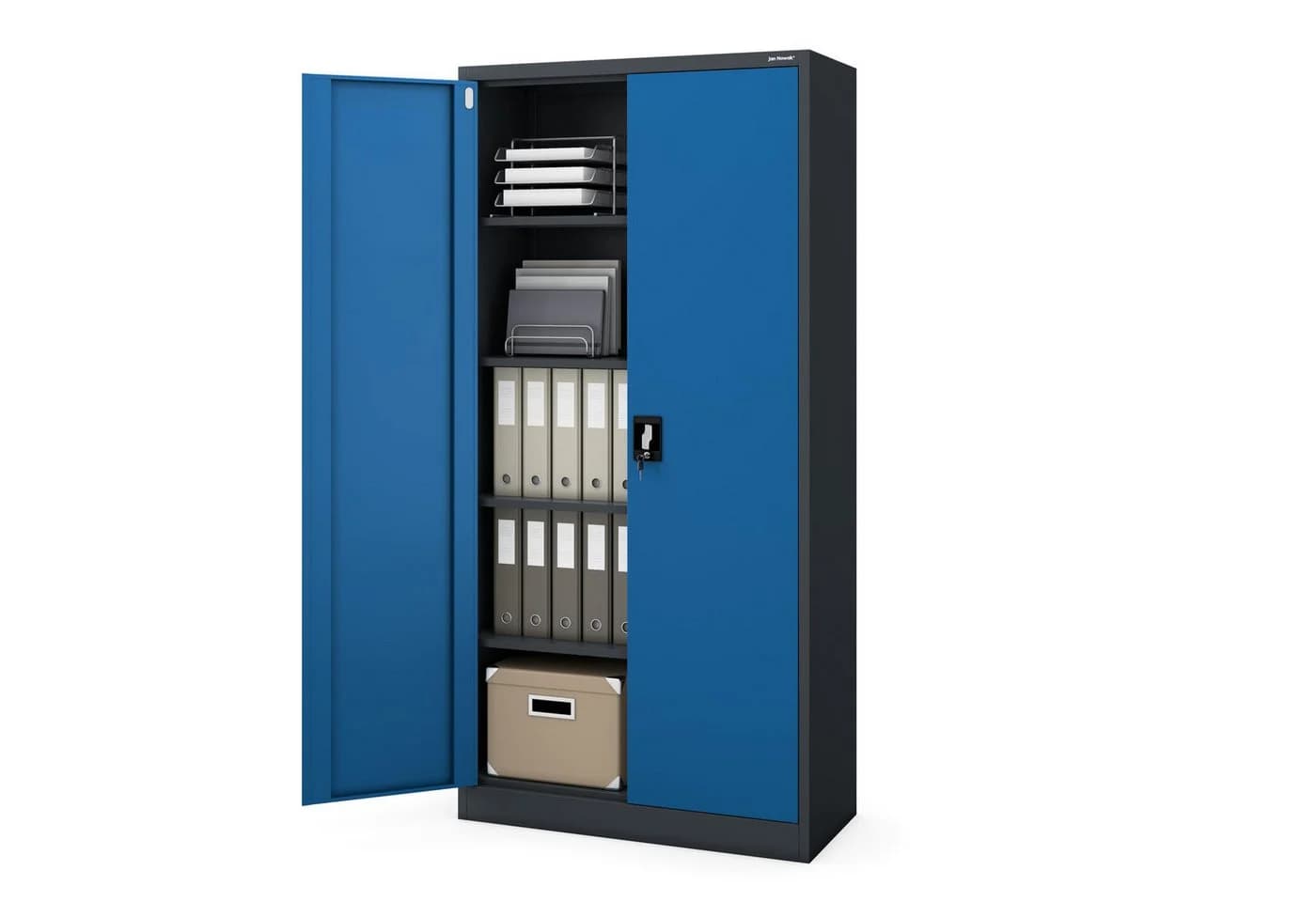 Jan Nowak Aktenschrank Metall 90x185x40 cm abschließbar - Bild 4