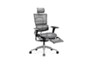 DIABLO CHAIRS Bürostuhl V-Master Grau Netzstoff ergonomisch mit Beinstütze Bild 3