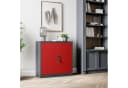 Jan Nowak Aktenschrank Metall abschließbar 90 cm BEATA Anthrazit-Rot Bild 5