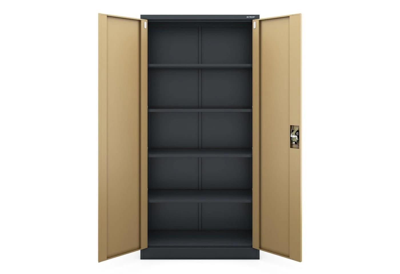 Jan Nowak Aktenschrank Metall Anthrazit/Nussbaum 90 cm - Bild 3