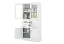 Jan Nowak Aktenschrank Metall mit Tresor und Glasvitrine Weiß Bild 1