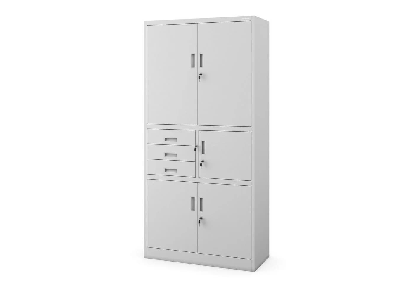Jan Nowak Aktenschrank Metall mit Tresor Schloss Grau - Bild 2