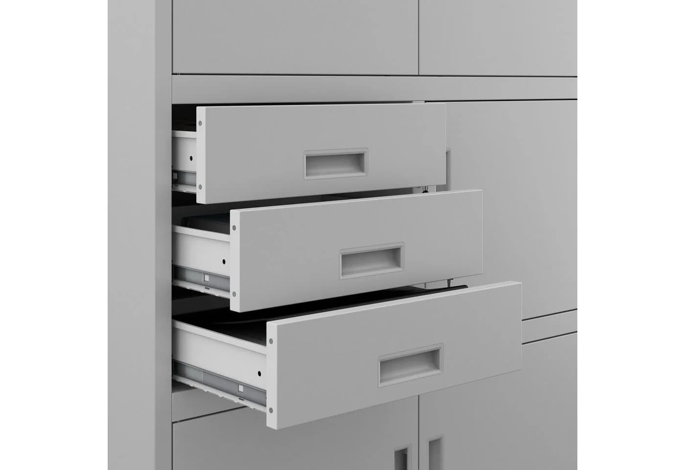Jan Nowak Aktenschrank Metall mit Tresor Schloss Grau - Bild 3