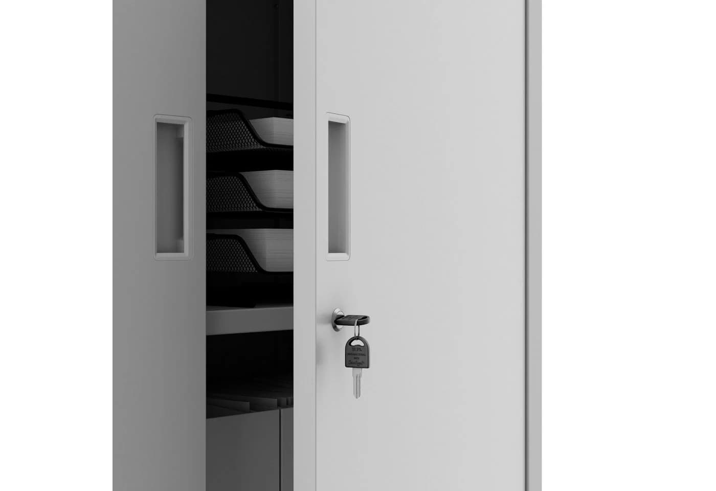 Jan Nowak Aktenschrank Metall mit Tresor Schloss Grau - Bild 4