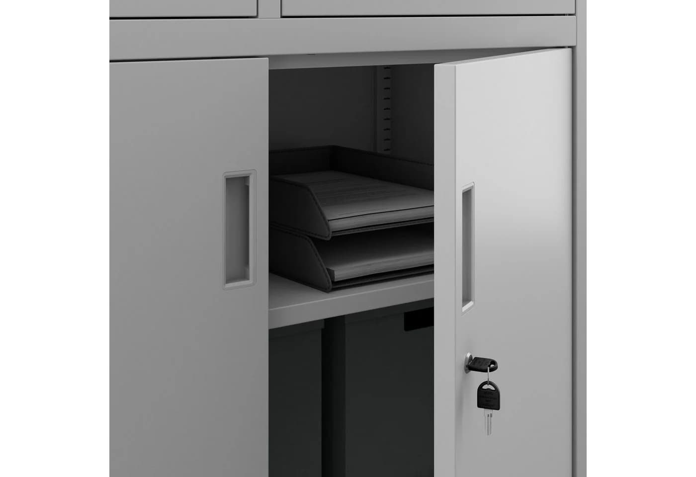 Jan Nowak Aktenschrank Metall mit Tresor Schloss Grau - Bild 5