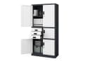 Jan Nowak Aktenschrank Stahl mit Tresor 90 cm Anthrazit-Weiß Bild 1