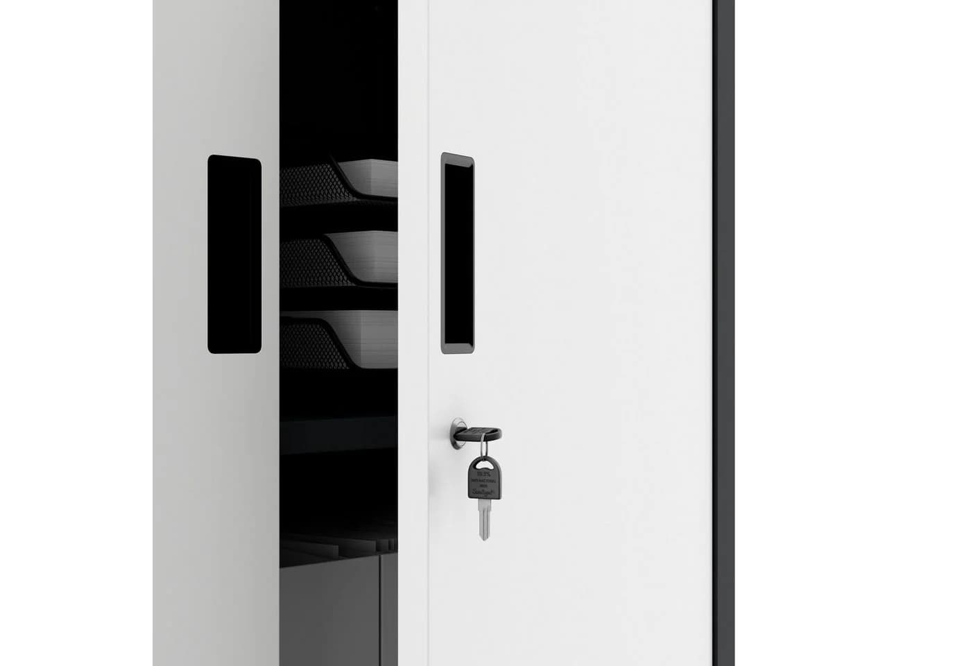Jan Nowak Aktenschrank Stahl mit Tresor 90 cm Anthrazit-Weiß - Bild 4