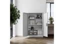 Jan Nowak Aktenschrank KEVIN Metall Grau 90x140 cm mit Schloss Bild 5