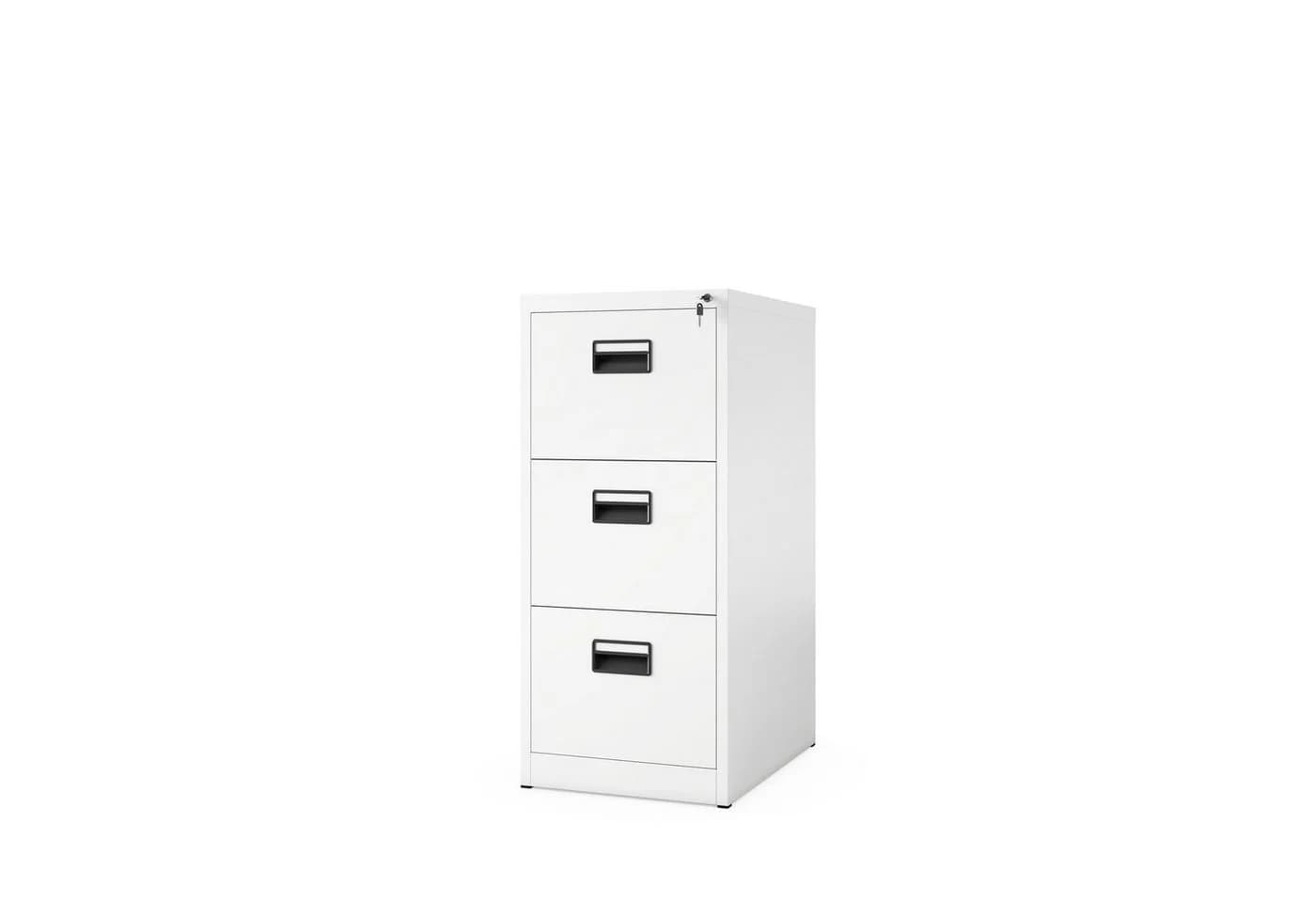 Jan Nowak Aktenschrank Metall 3 Schubladen Weiß - Bild 2