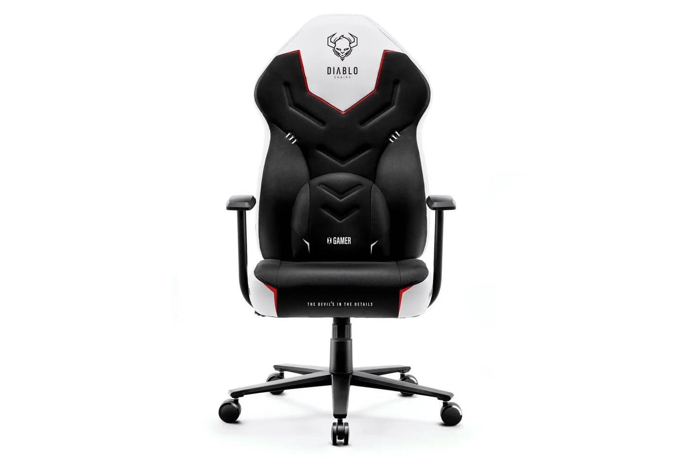 DIABLO CHAIRS Gaming-Stuhl X-Gamer 2.0 Weiß Stoff Kunstleder