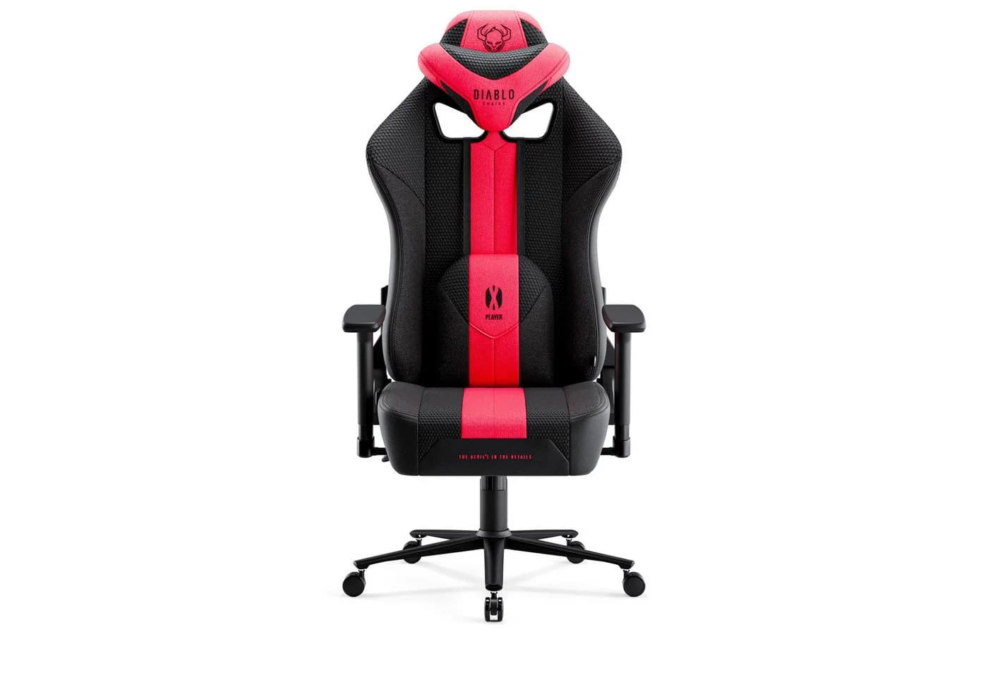 DIABLO CHAIRS Gaming-Stuhl X-Player 2.0 Anthrazit-Rot TiltTech 3D-Armlehnen