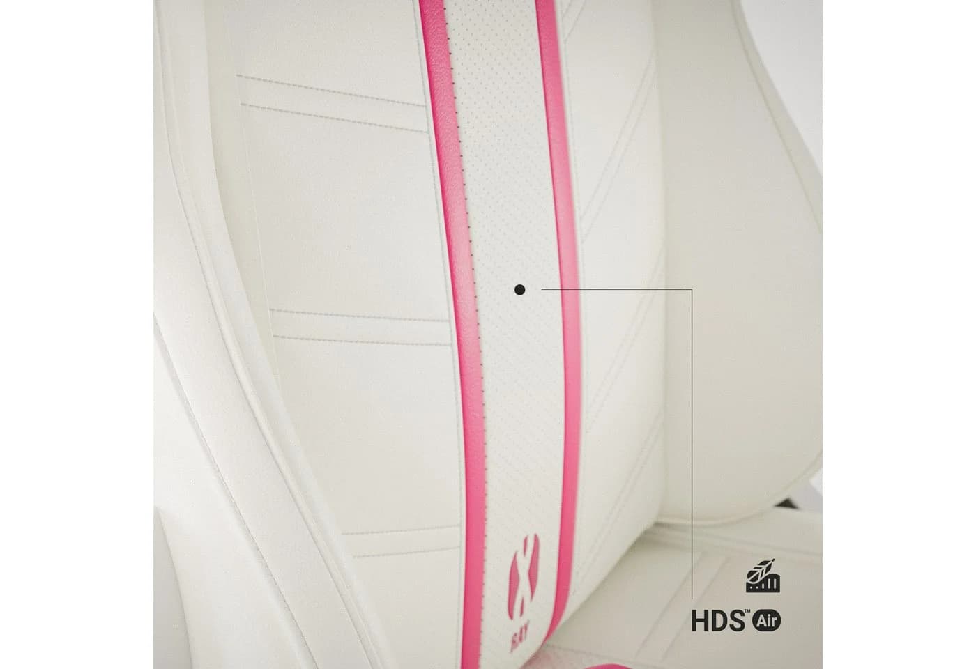 DIABLO CHAIRS Gaming-Stuhl X-Ray Rosa-Weiß Kunstleder 4D-Armlehnen - Bild 5