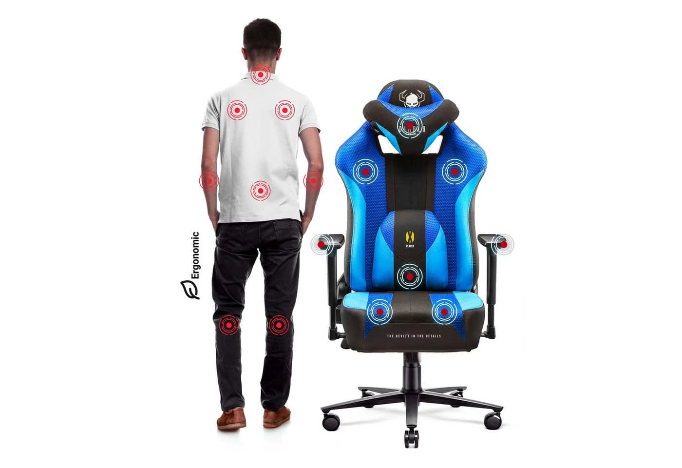 DIABLO CHAIRS Gaming-Stuhl X-Player 2.0 mit TiltTech und 3D-Armlehnen - Bild 4