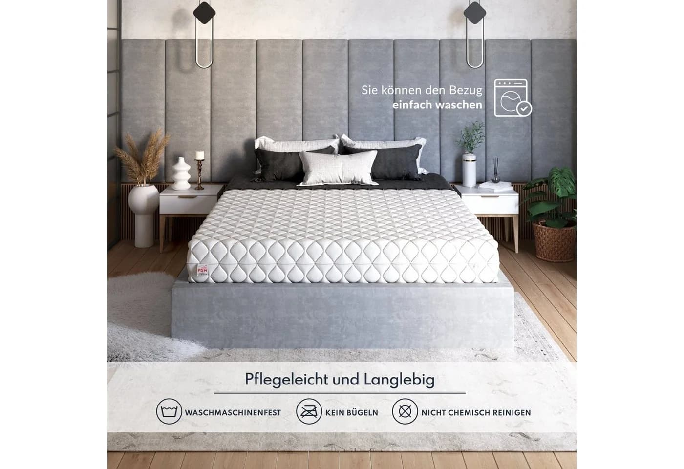 FDM Taschenfederkernmatratze BOLONIA 7-Zonen Latex Kaltschaum - Bild 4