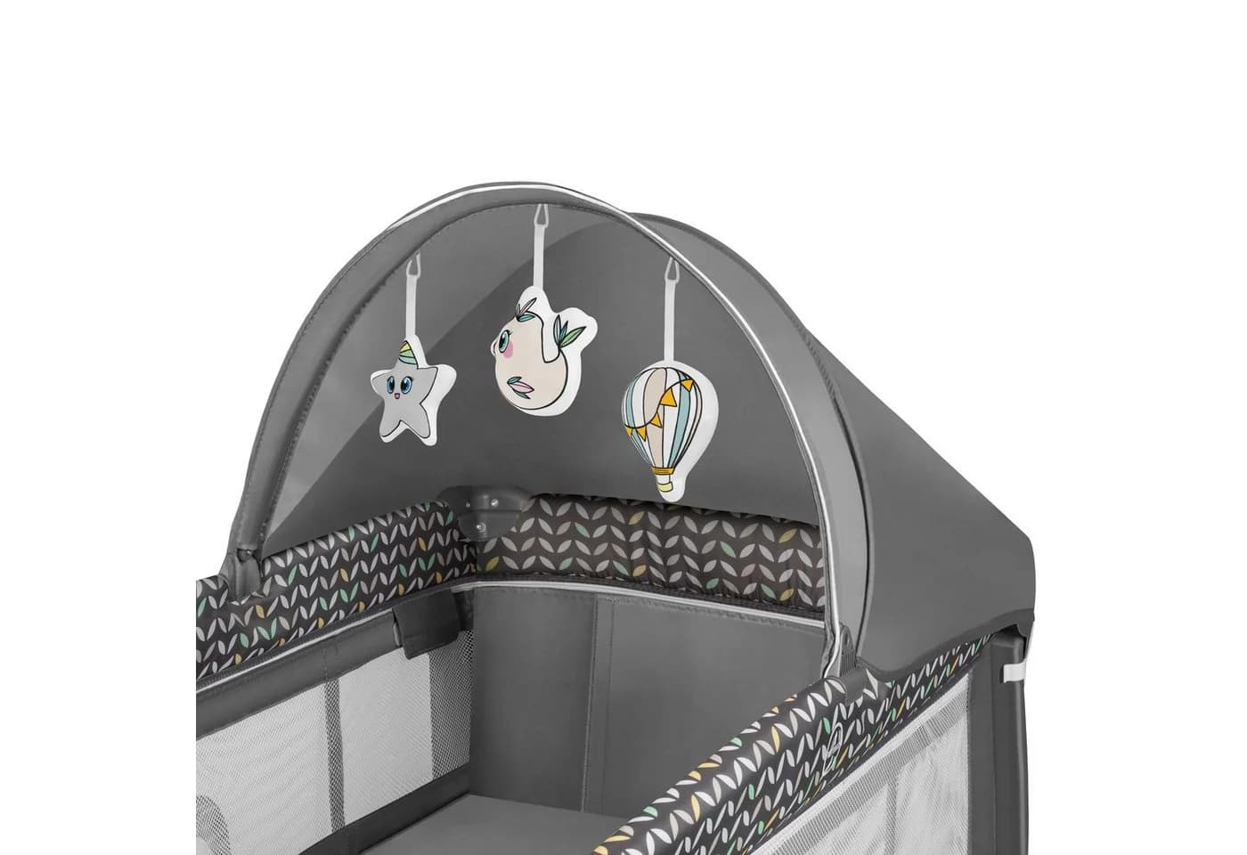 Lionelo Baby-Reisebett LO-SVEN PLUS Grau 2-in-1 mit Spielzeug - Bild 5