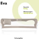 Lionelo Bettschutzgitter Eva Beige - Zusammenklappbar mit Sicherheitsgurten Bild 1