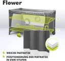 Lionelo Baby-Reisebett FLOWER Grau 4-in-1 Laufstall Wickeltisch Bild 4