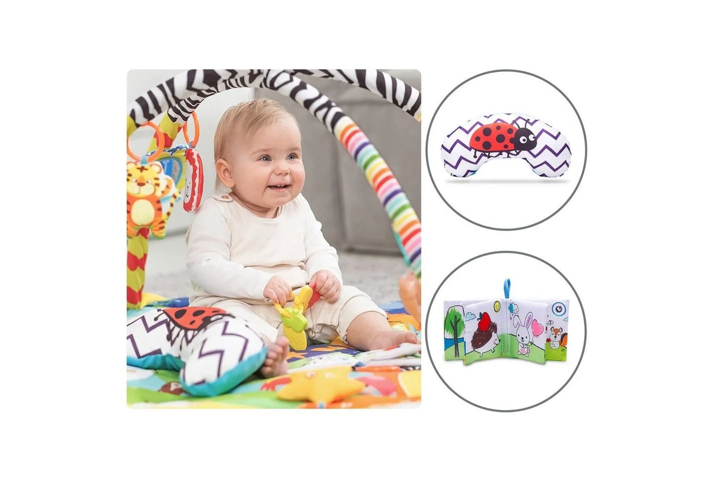 Lionelo Spielbogen ANIKA PLUS - 2in1 Spielmatte mit Laufstallfunktion