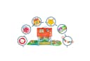 Lionelo Spielmatte Agnes 2in1 Bunt mit Zubehör Bild 1
