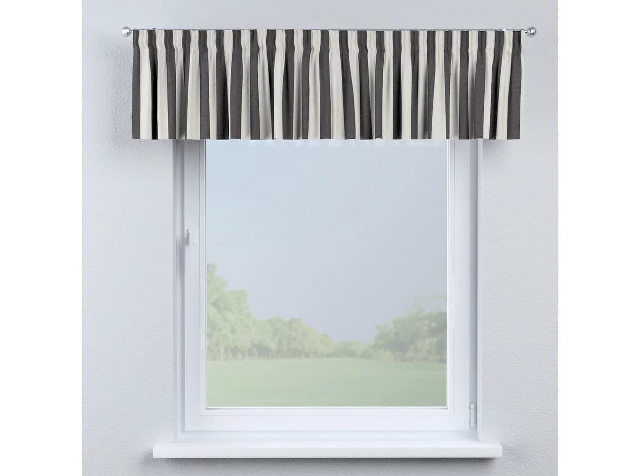 Dekoria Kurzgardine Quadro Beige Kräuselband