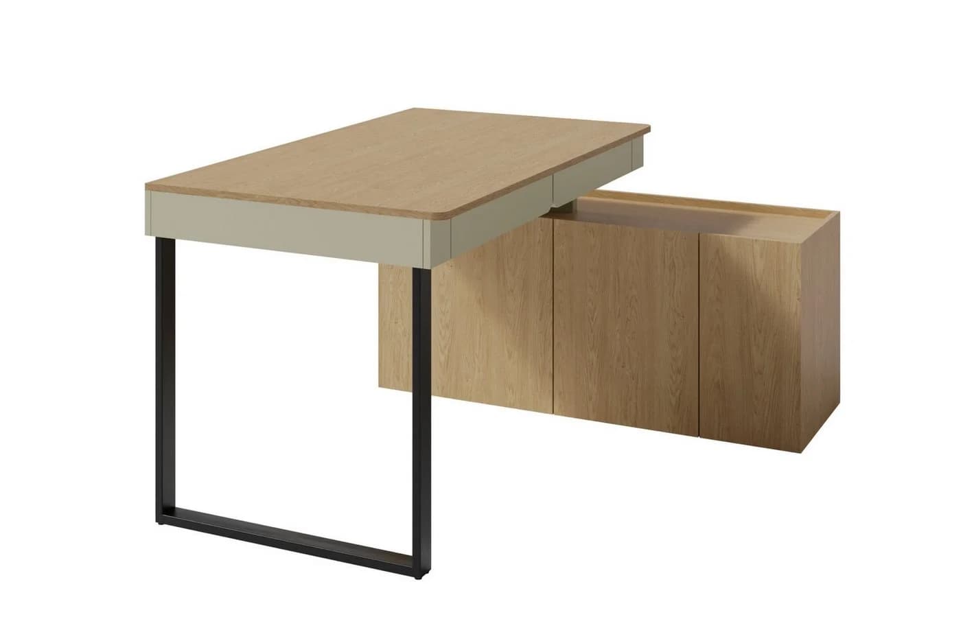 Deine Möbel 24 Kinderschreibtisch LIBU 10 Beige Eiche mit Schubladen - Bild 2