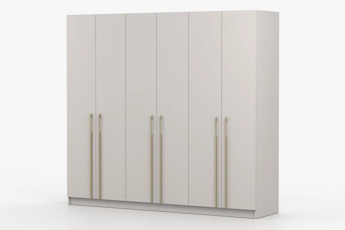 Deine Möbel 24 Kleiderschrank MIRELO 6-türig mit goldenen Griffen - Bild 3