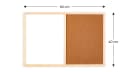 ALLboards Kombi-Tafel Kork-Magnettafel mit Holzrahmen Bild 1