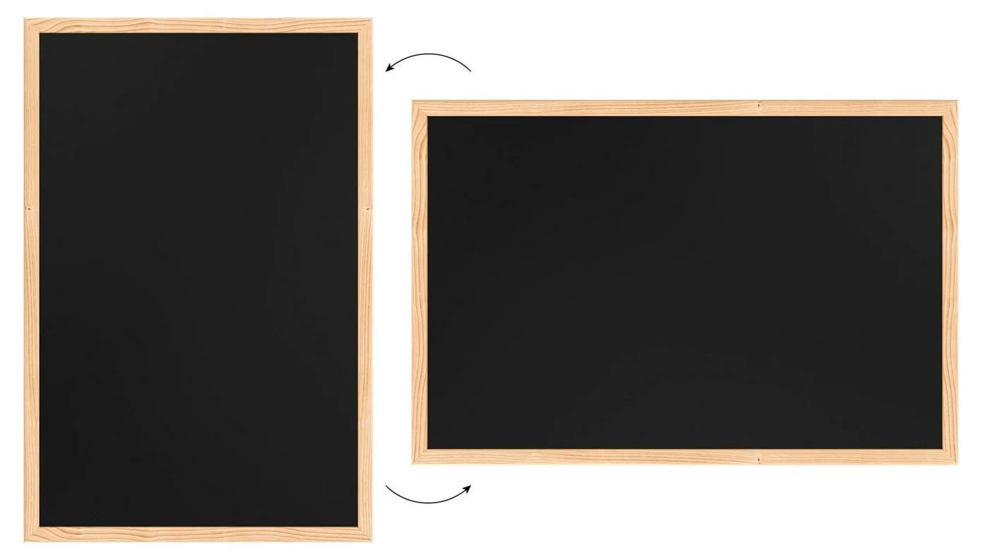 ALLboards Magnetische Kreidetafel Schwarz mit Naturholzrahmen - Bild 5