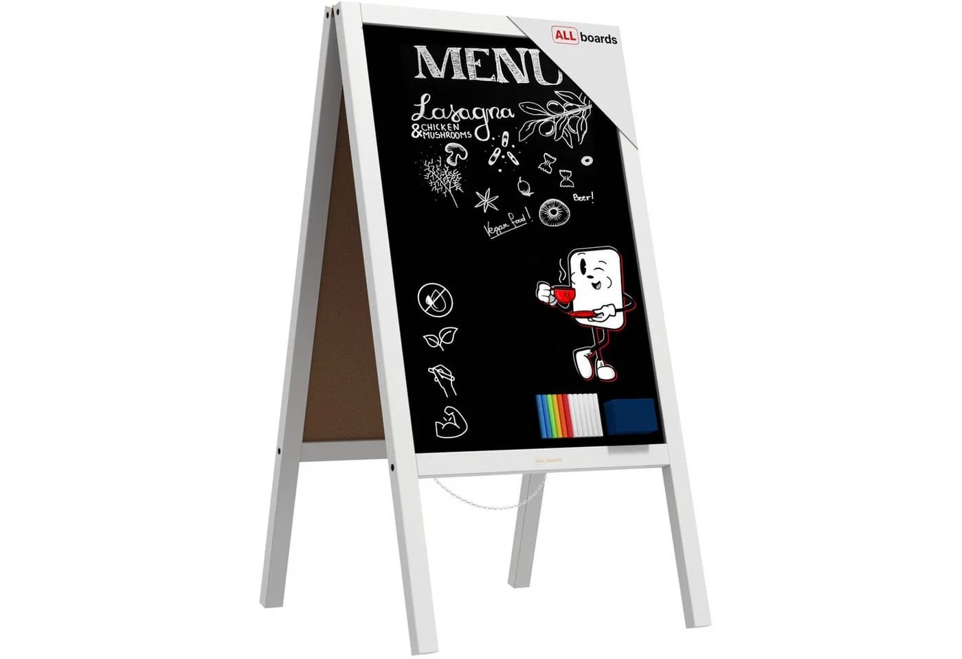 ALLboards Kundenstopper Tafel braun Holzrahmen - Bild 2