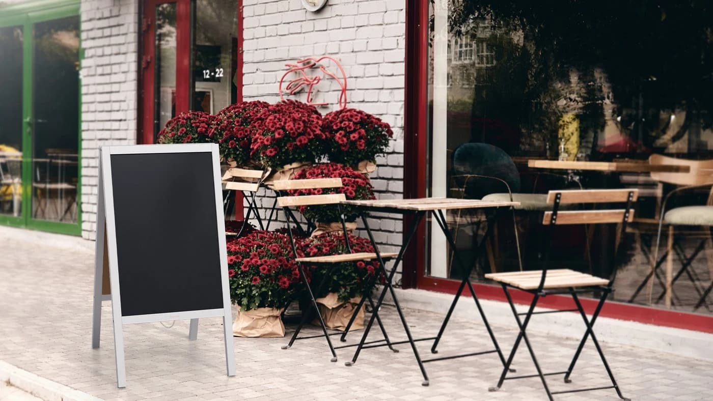 ALLboards Kundenstopper Tafel braun Holzrahmen - Bild 3