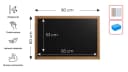 ALLboards Kreidetafel mit Holzrahmen - Schwarz Wandtafel Bild 1