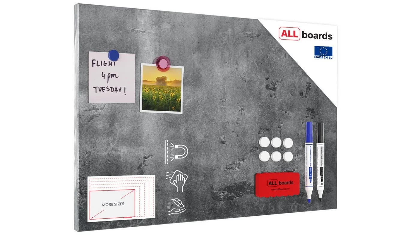ALLboards Magnettafel Metall Betonmauer Grau Modern - Bild 2
