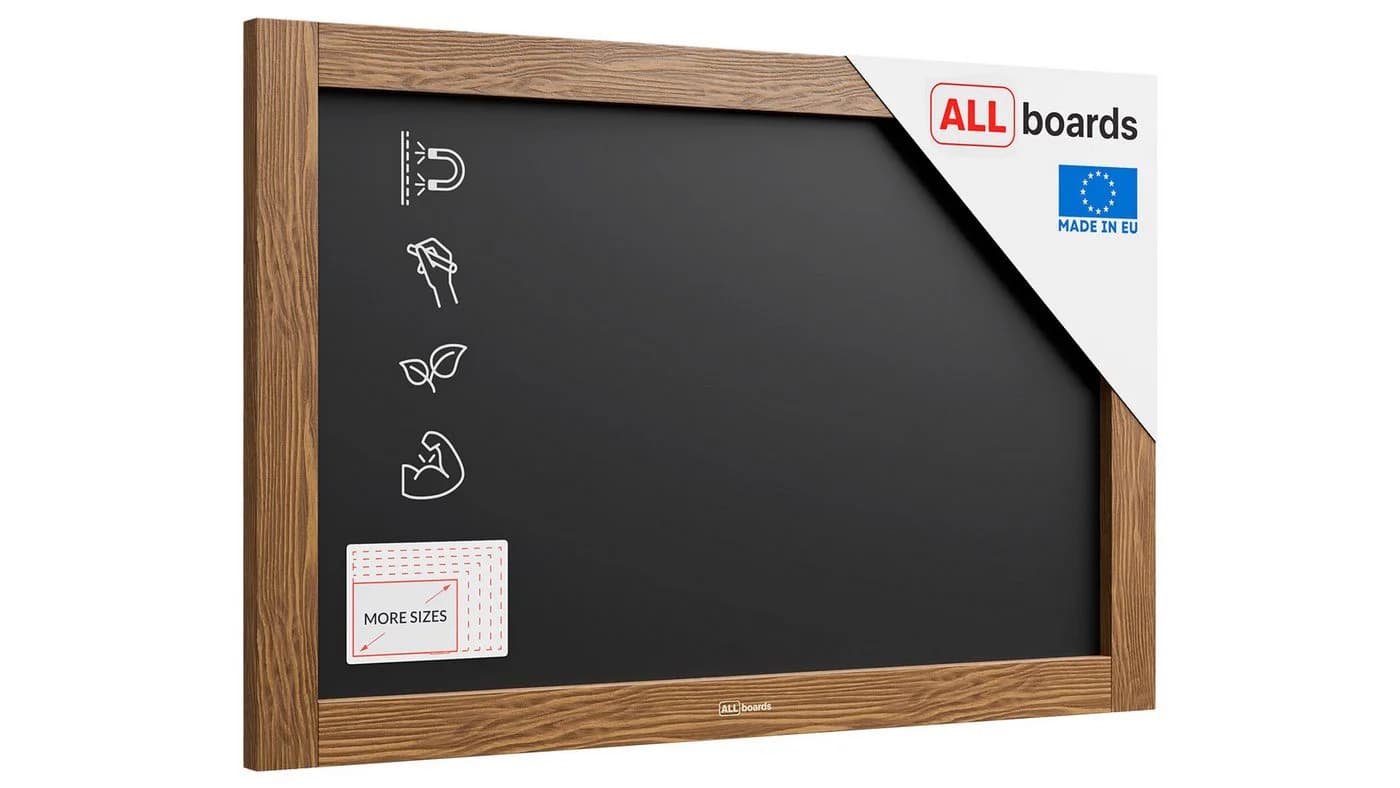 ALLboards Kreidetafel mit Holzrahmen - Wandtafel schwarz - Bild 2