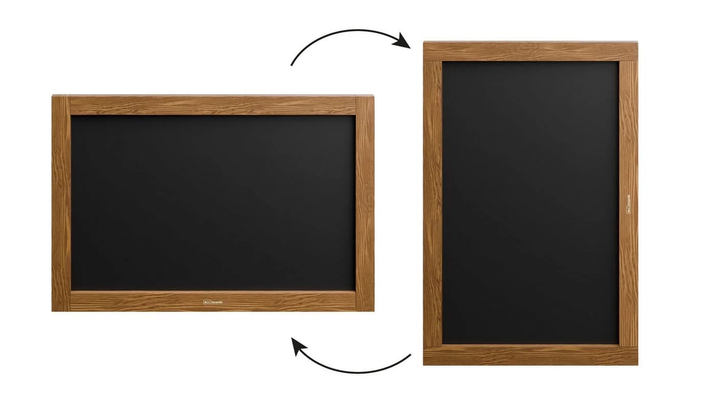 ALLboards Kreidetafel mit Holzrahmen - Wandtafel schwarz - Bild 5