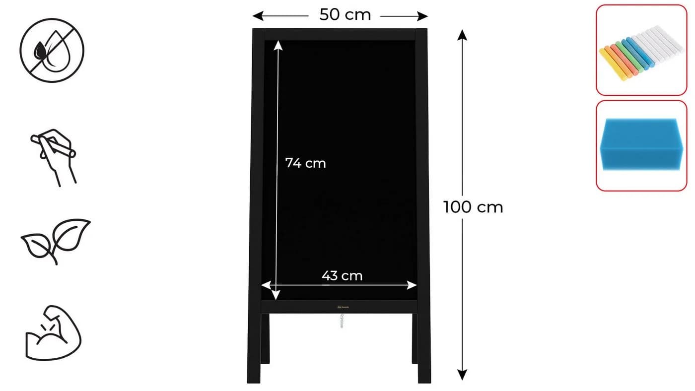 ALLboards Standtafel Kundenstopper mit lackiertem Holzrahmen Werbetafel