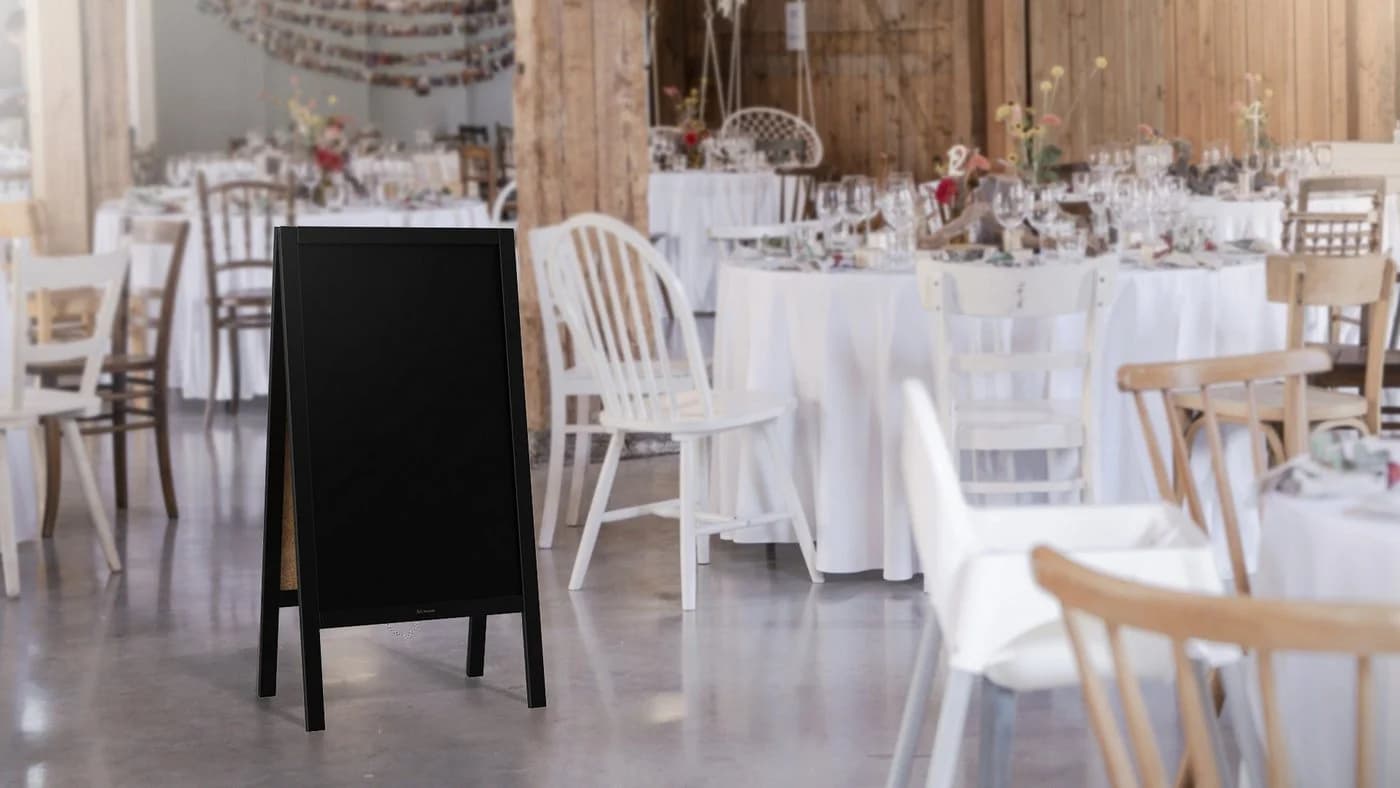 ALLboards Standtafel Kundenstopper mit lackiertem Holzrahmen Werbetafel - Bild 4