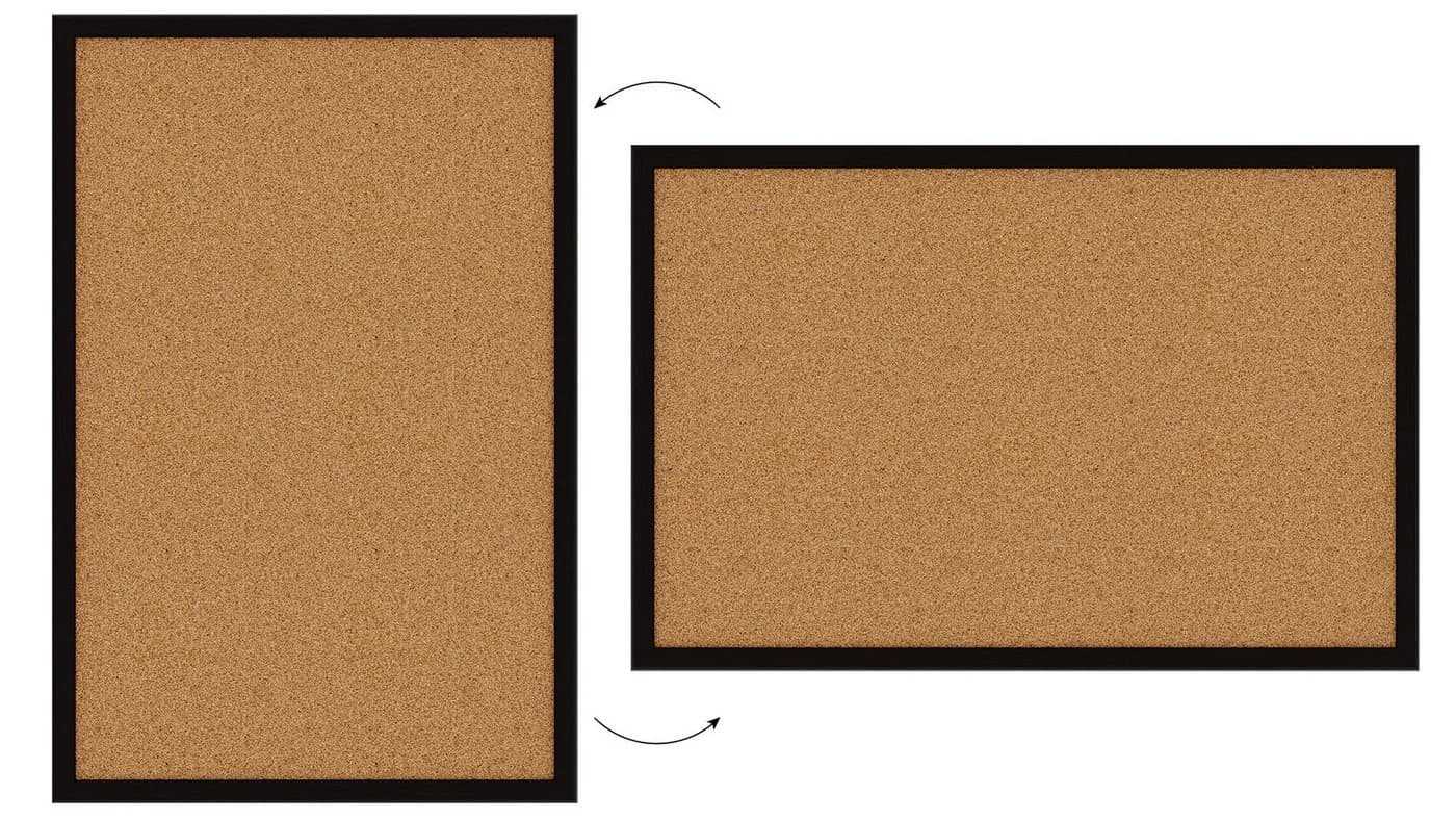 ALLboards Pinnwand mit Korktafel und Kieferrahmen Schwarz - Bild 5