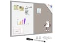 ALLboards Kombitafel Grau/Weiß Holzrahmen 2-in-1 Pinnwand Magnettafel Bild 2
