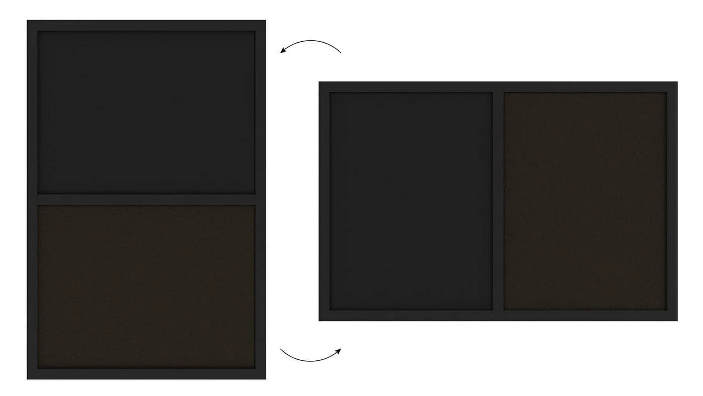 ALLboards Kombitafel Kork / Magnetisch Schwarz Lackierter Holzrahmen - Bild 5