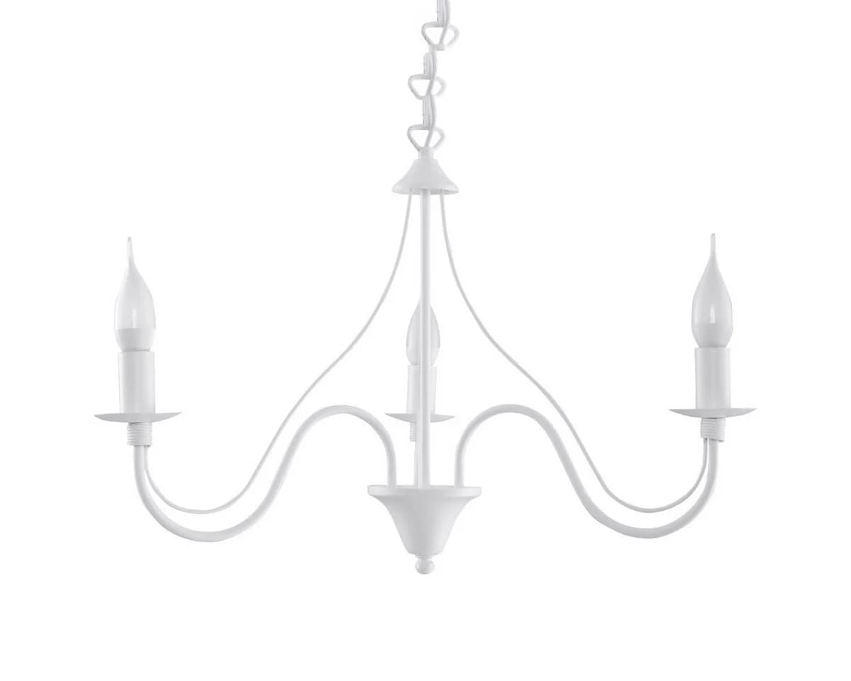 SOLLUX lighting Kronleuchter Minerwa 3 Weiß Metall - Bild 2