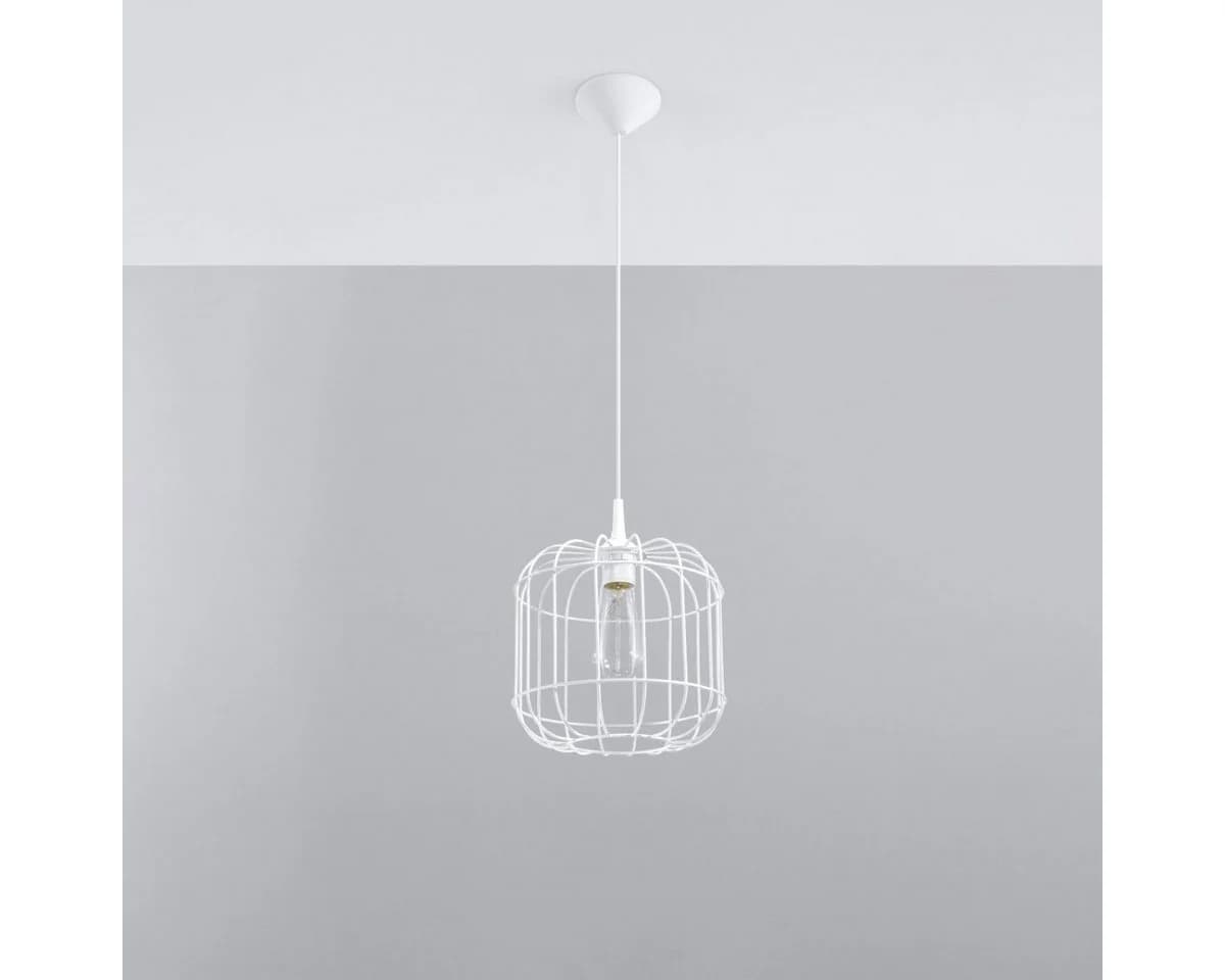 SOLLUX lighting Hängeleuchte Celta Weiß Modern Industrial