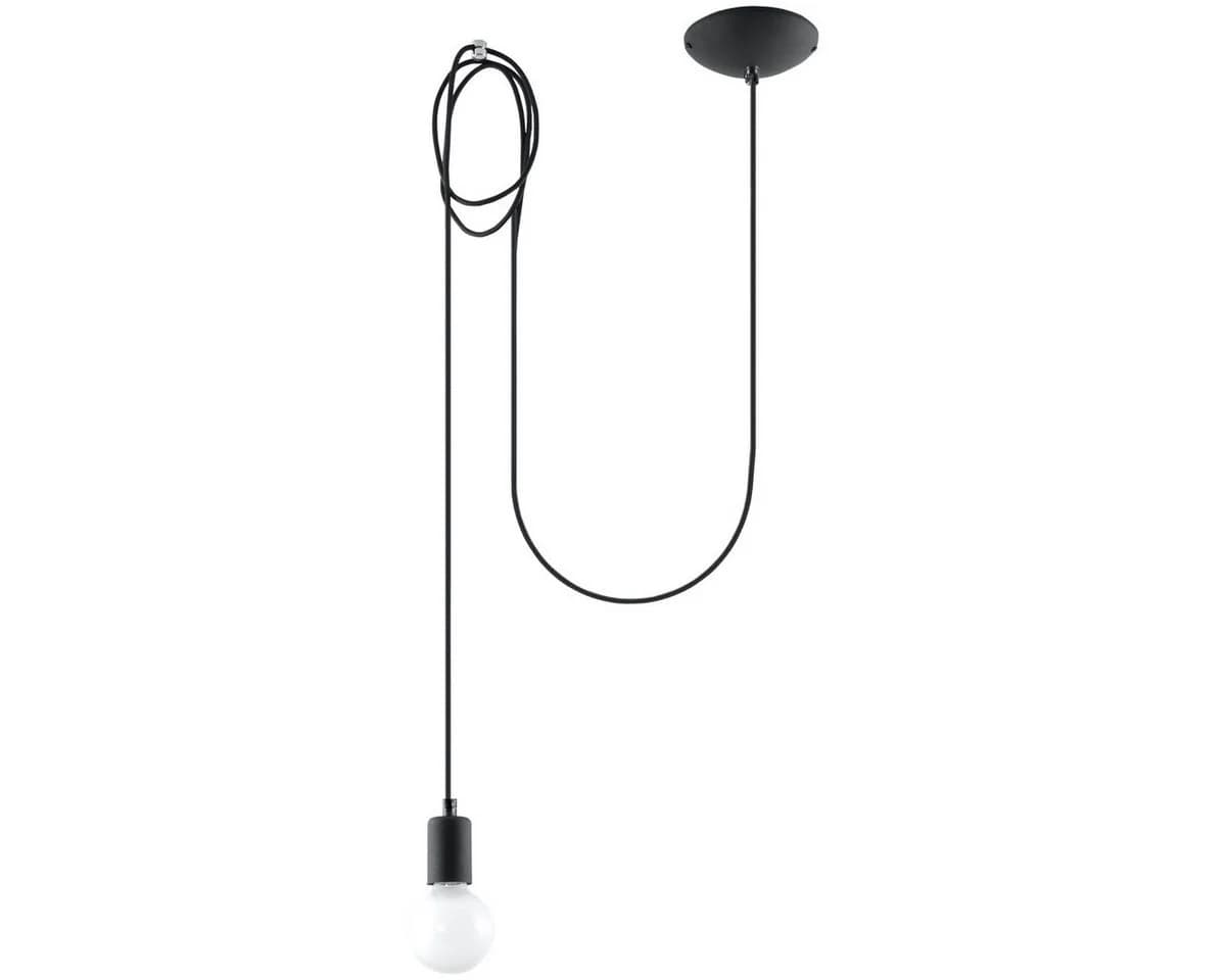 SOLLUX lighting Hängeleuchte Edison 1 Schwarz - Bild 2