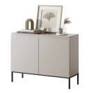 Selsey Sideboard BEMMI 2-türig mit 4 Fächern Schwarz Metallgestell Bild 2